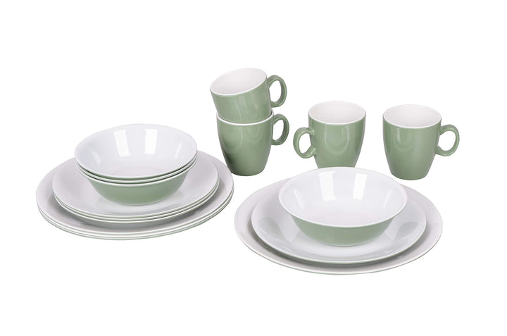 Bo-Camp - Geschirr - 100% Melamin - 16-teilig - Grün