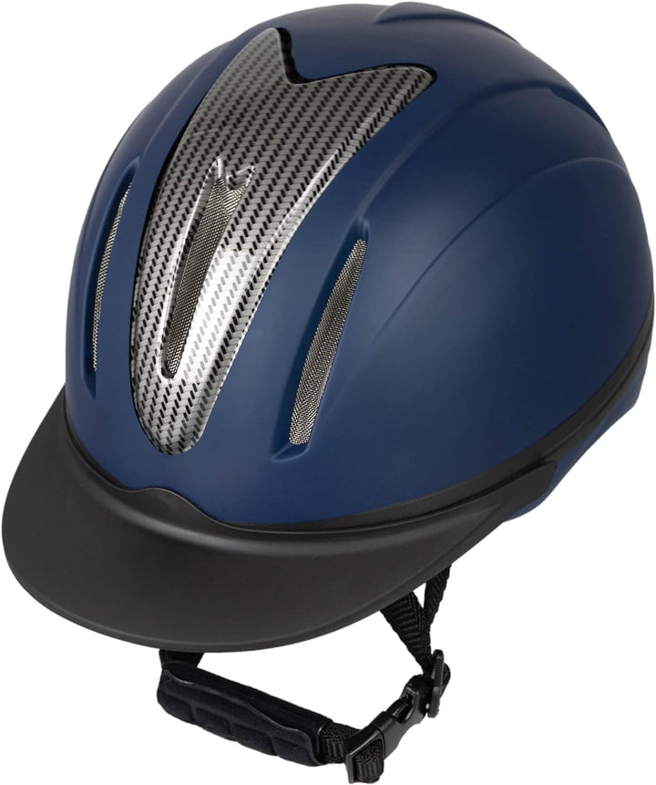 RL24 - Reithelm Innovation Carbon | Grösse- & Kopfform verstellbar | Reitkappe mit Kinn- & Nackensch
