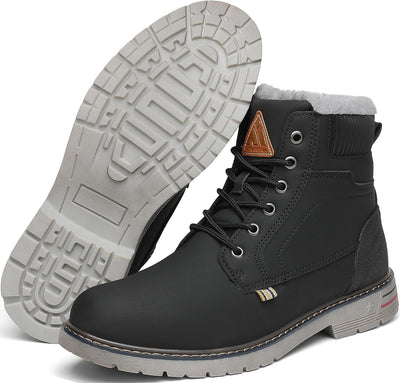 Mishansha Unisex Winterschuhe Winterstiefel mit Warm Gefüttert, Gr. 36-48 38 EU Tinte Schwarz, 38 EU
