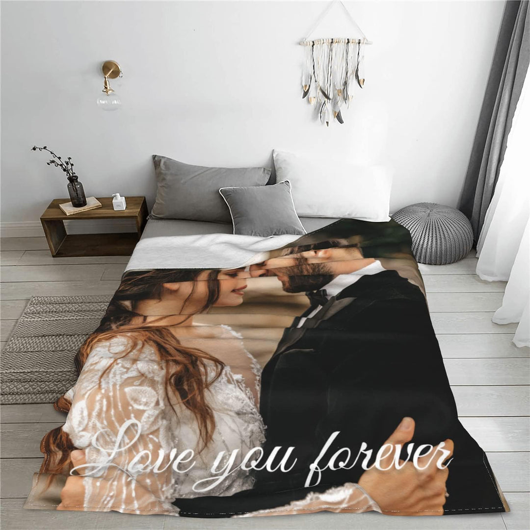 Easycosy personalisierte Decken für Paare Geschenke Benutzerdefinierte Bild werfen Decke Personalisi