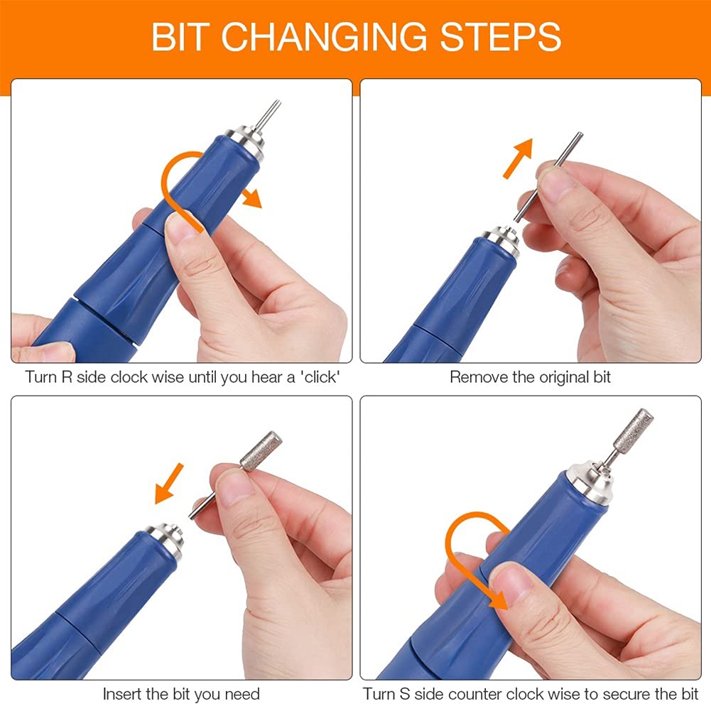 Elektrische Nagelfräser, 40000 U/Min, Professionelle Nail Drill, Elektrische Nagelfeile ManiküRe Set