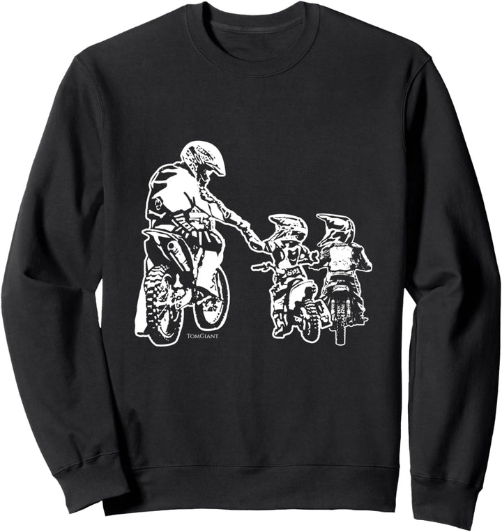 Dirt Bike Motorrad Motocross Vater Biker Sohn Söhne Papa Sweatshirt