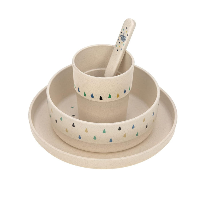 LÄSSIG Kindergeschirr Set (Teller, Becher, Schälchen, Löffel) ohne , BPA-frei, für Spülmaschine und