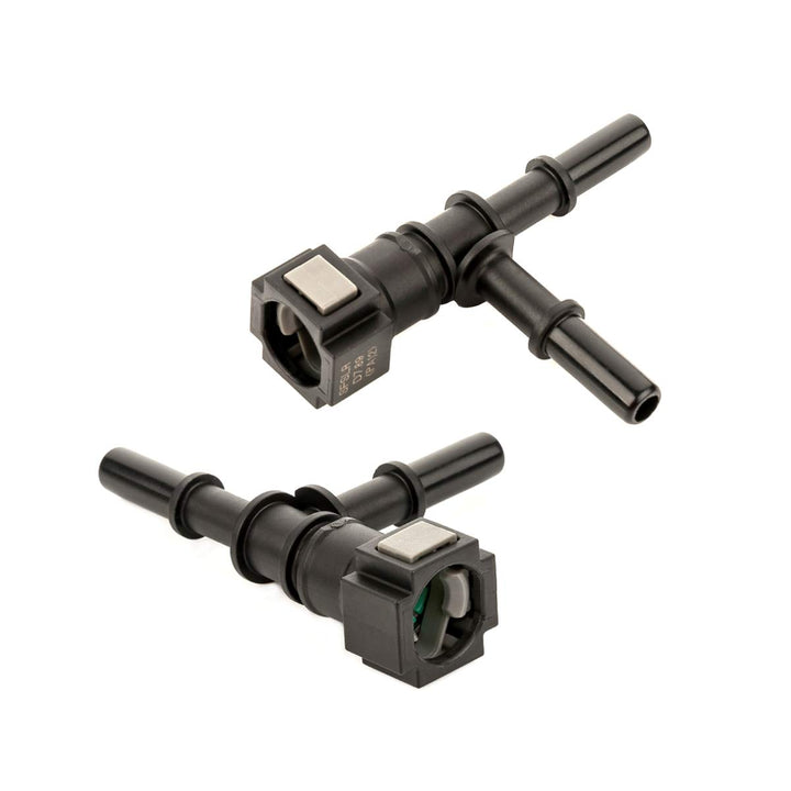 LST 2x Kraftstoffleitung Schnellkupplung T-Stück mit doppelt Stecker 7,89-8mm