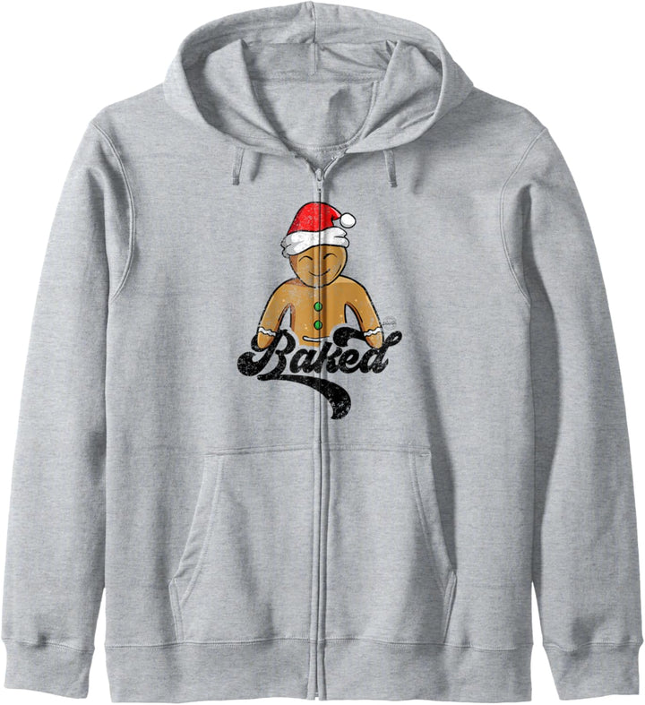 Gebackene lustige Lebkuchenmann-Keks-Weihnachten Kapuzenjacke