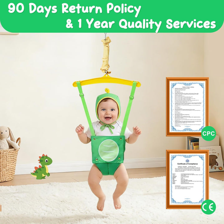 FUNLIO Baby Jumper mit Deckenhaken für 6–24 Monate, Türhopser für Babys für drinnen und draussen, Ba