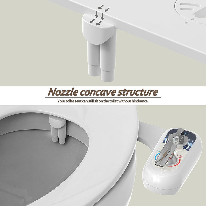 Bidet Einsatz Für Toilette linkes, Cold/Heiss Water Bidet Dusch-WC,mit Einziehbare selbstreinigende