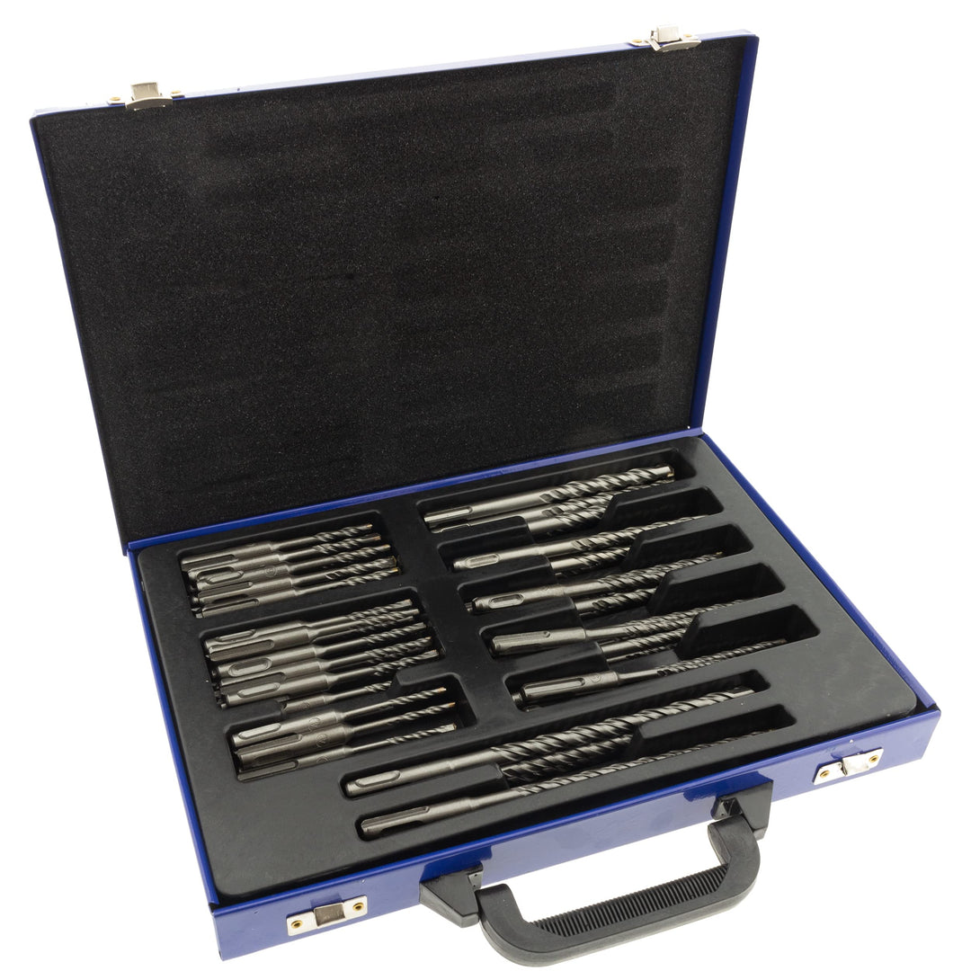 Toolchest SDS Steinbohrer Set 4-12 mm im Metallkoffer | Alle gängigen Grössen von 4 x 110 mm über 10