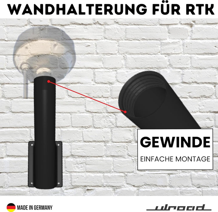 Wandhalterung für RTK Antenne kompatibel mit Mammotion LUBA AWD YUKA Rasenmäher Roboter Wand Halter