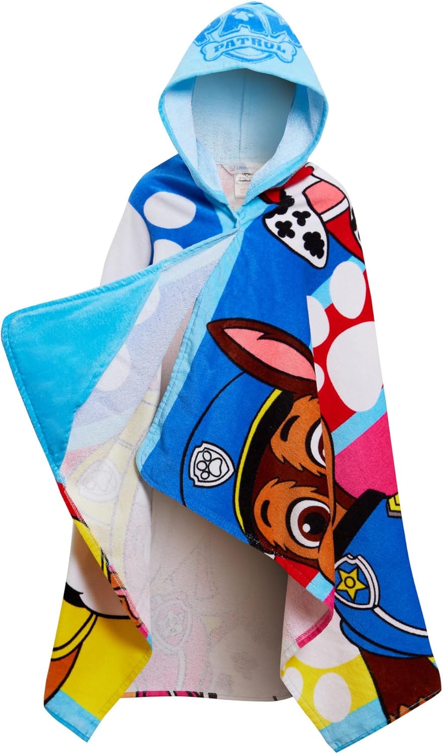 PAW Patrol Kapuzenhandtuch, 100% Baumwolle, Skye Chase Poncho, Kinder-Strandtuch, Jungen-Badetuch, M