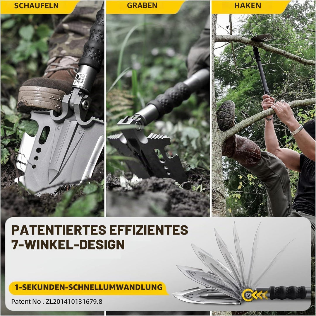 Zune Lotoo Klappspaten Survival Klappschaufel Tragbare Tactical Multifunctional Klappspaten Bundeswe