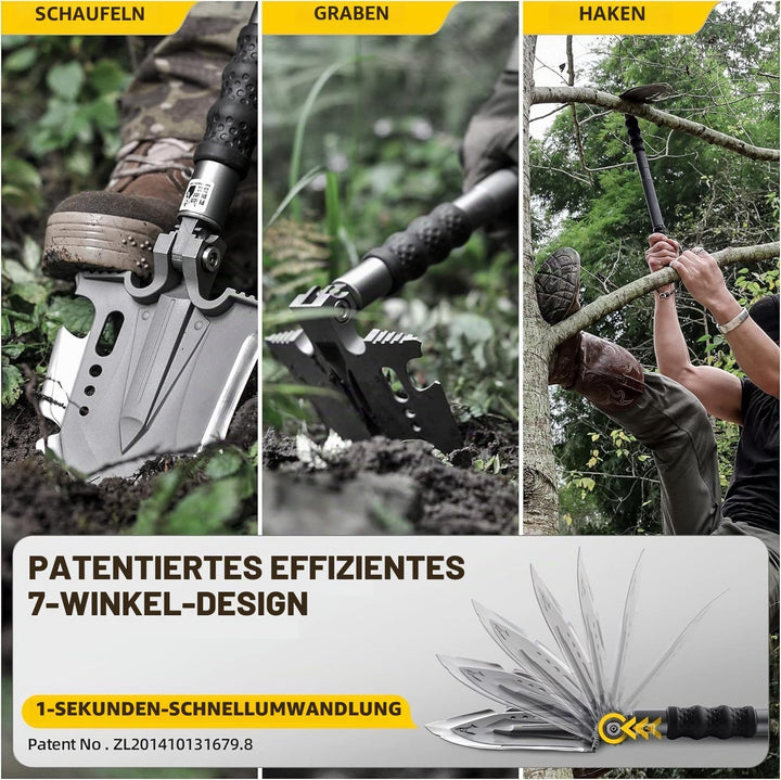 Zune Lotoo Klappspaten Survival Klappschaufel Tragbare Tactical Multifunctional Klappspaten Bundeswe