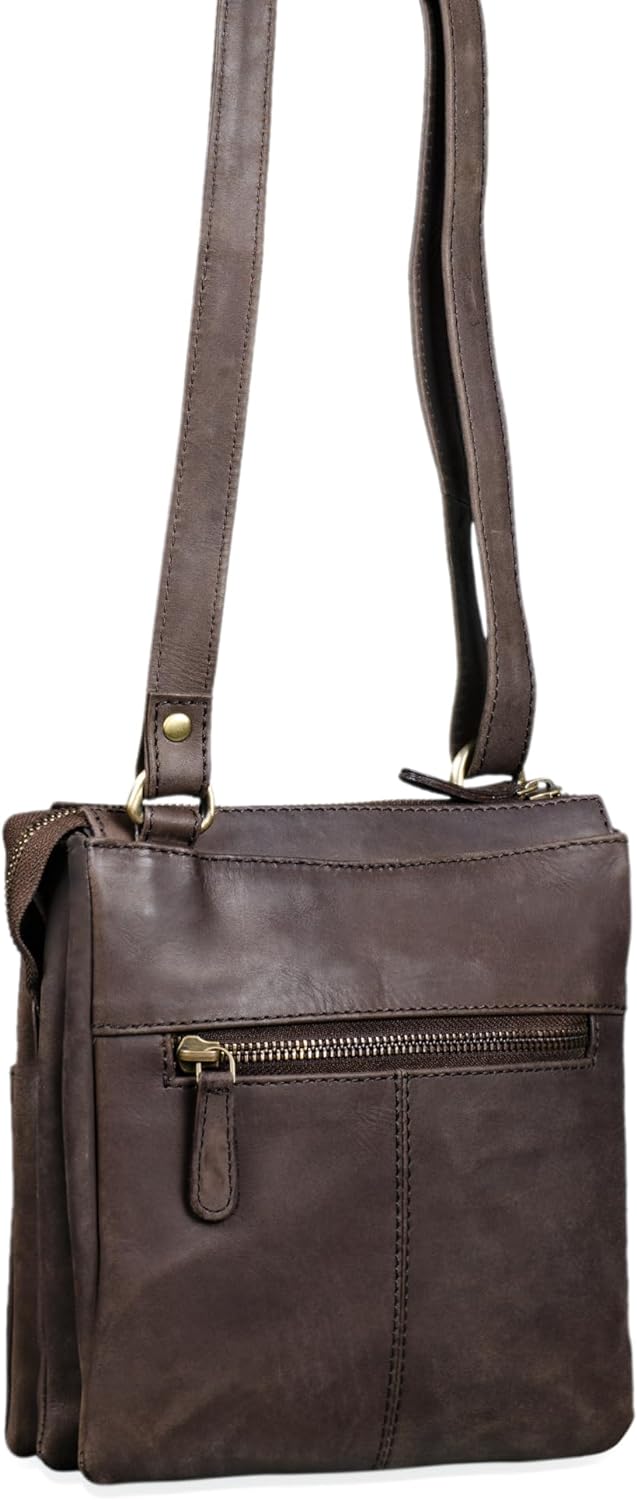 STILORD 'Leon' Schultertasche klein Leder Herren Damen Umhängetasche Vintage Handtasche Ledertasche
