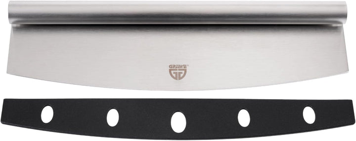 GRÄWE Pizzaschieber mit Pizzaschneider, Pizzaheber und Pizzamesser Set, Küchenhelfer für Pizza, Flam