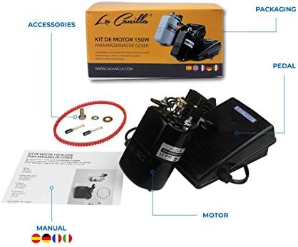 La Canilla ® - Nähmaschinenmotor 150W 8.000RPM (Schwarz) | Nähmaschine Motor für Singer, AEG, Victor
