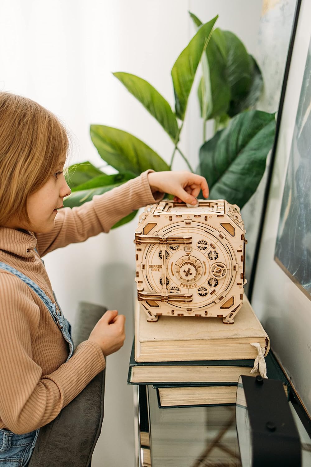 Wood Trick Safe Holzmodellbausatz für Erwachsene und Kinder - DIY Locker Puzzle Box mit Kombination