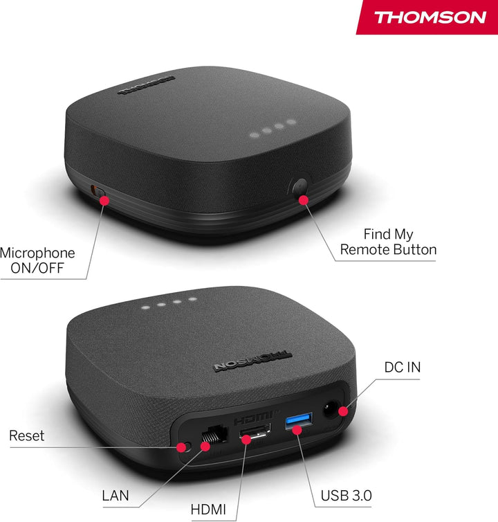 THOMSON Streaming Box Plus 270, Google TV, 4K UHD, Sprachsteuerung, Voice Control, Google Cast, Netf