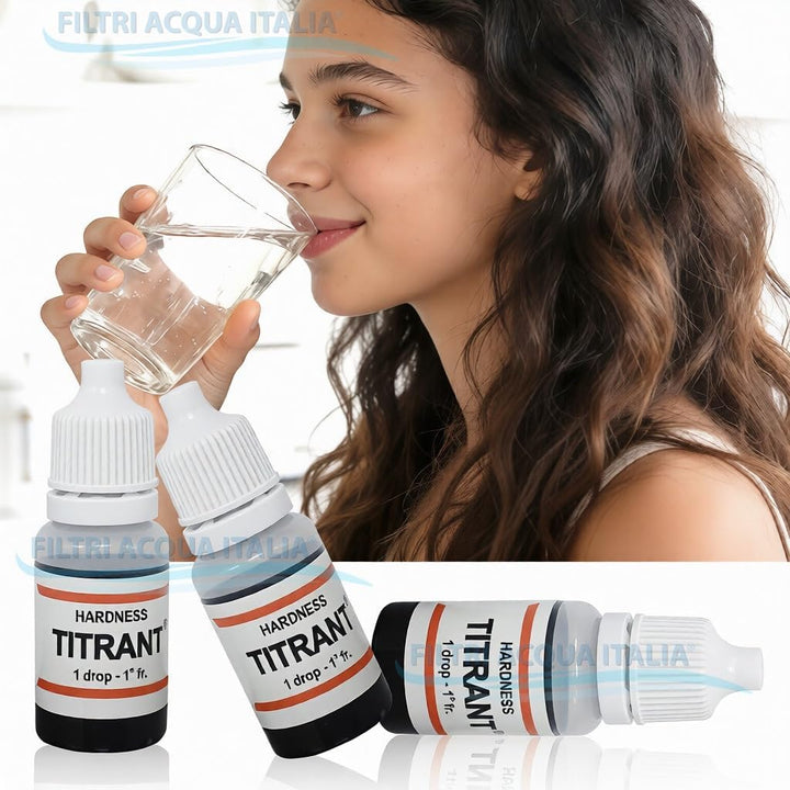 Wasserfilter Italien Titrant 3 Set Analysen Wasserhärte (Grad Francesi) - Tester Härte einmalig Reag