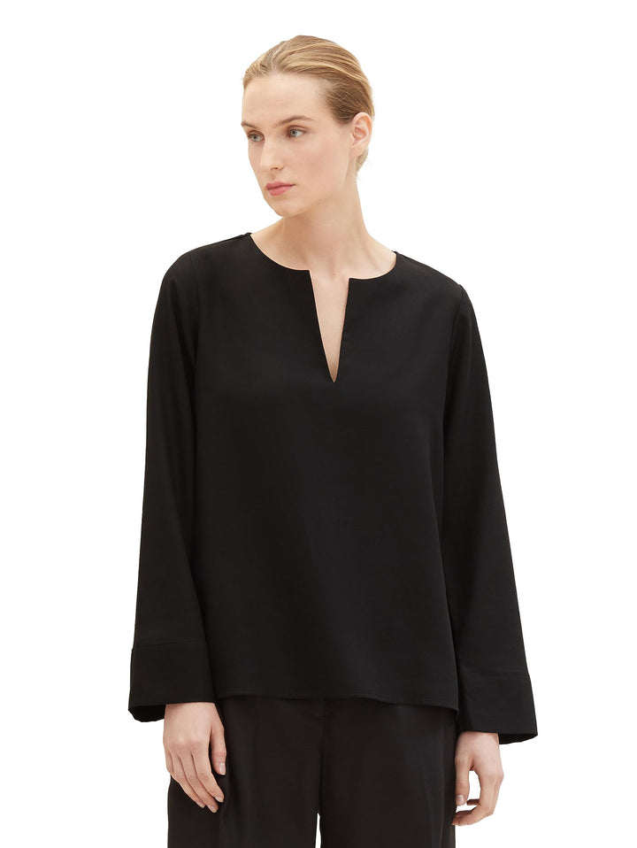 TOM TAILOR Damen Bluse 34 14482 - Deep Black, 34 14482 - Deep Black