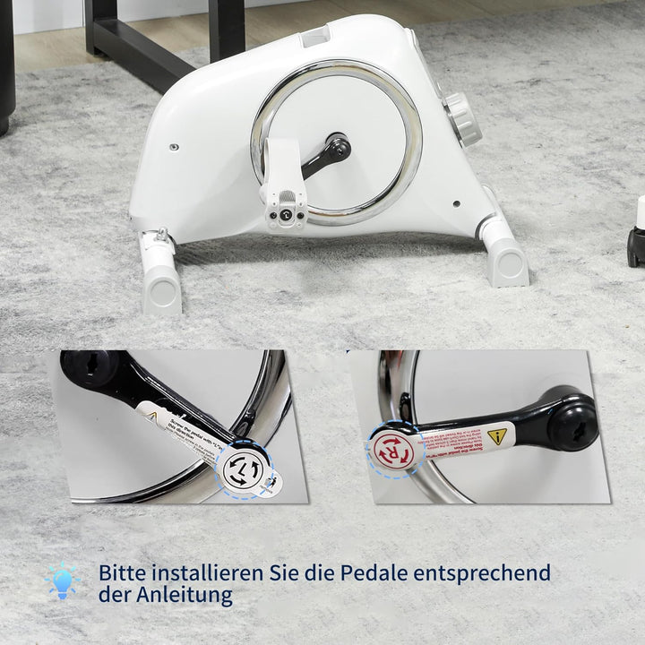 SPORTNOW Pedaltrainer Trainingsgerät mit 8-stufigem Magnetwiderstand & LCD-Display für Senioren Mini