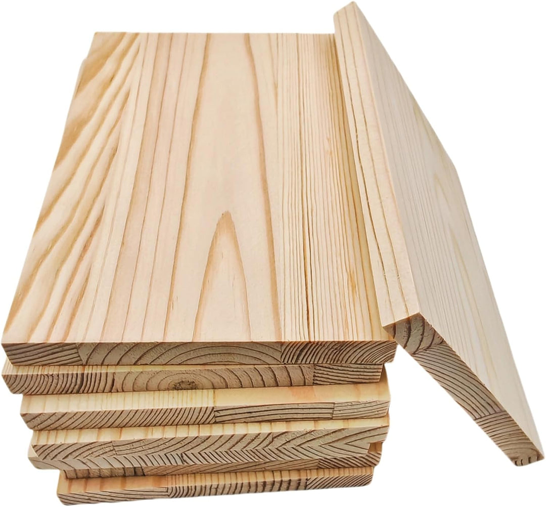 Rechteckige Holzbretter, unlackierte Holzblöcke zum Basteln, 15 x 10 x 1 cm, blanko, zum Schnitzen,
