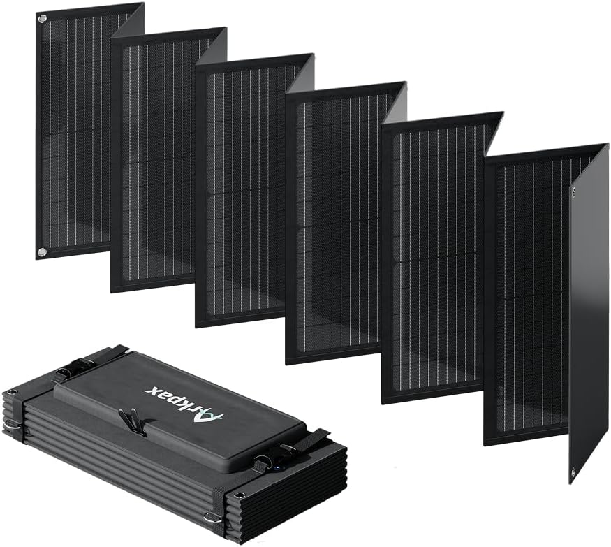 200W faltbares Solarpanel, 12-fach faltbar, IP65 wasserdicht, mit verstellbarem Ständer, tragbares S