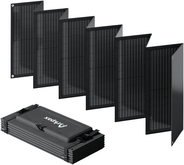 200W faltbares Solarpanel, 12-fach faltbar, IP65 wasserdicht, mit verstellbarem Ständer, tragbares S