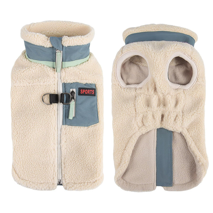 FEimaX Warme Hundemantel Winddichte Haustier Winter Fleece Hundejacke Winterweste mit D-Ring Hundekl