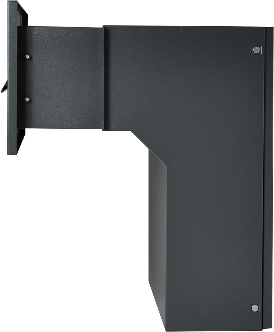 Mauerdurchwurf Briefkasten Anthrazitgrau matt C4 190-260 [mm] 3 Schlüssel Einbaubriefkasten Durchwur