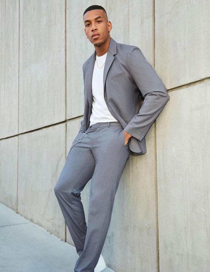 COOFANDY Herren Sportlich Freizeit Blazer Business Sakko Anzugjacke 1 Knöpfe Einfarbig Regular Fit H