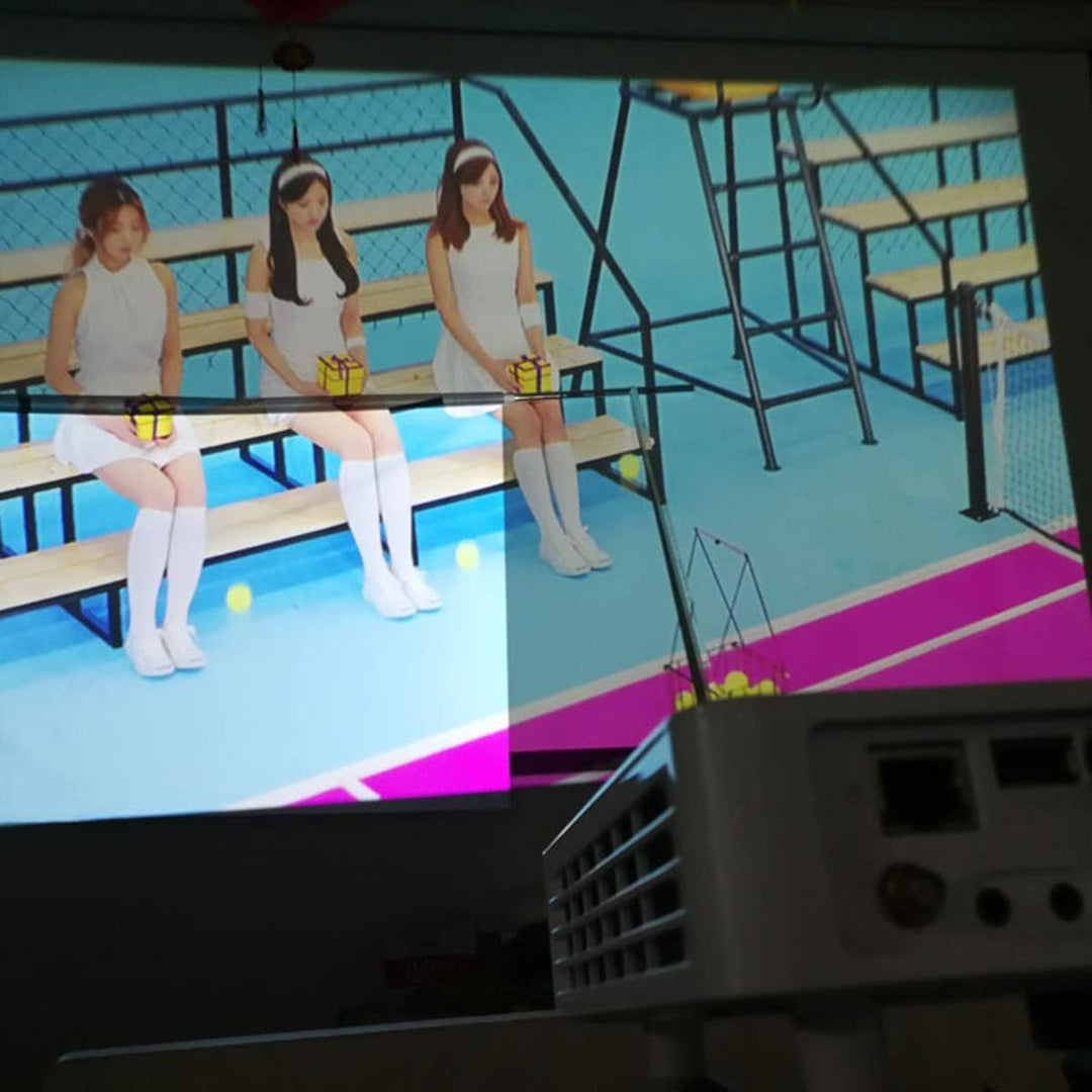 Queen.Y Beamer Leinwand 72 Zoll Projektionsleinwand, 16: 9 HD Projektor Vorhang Anit-Light Leinwand