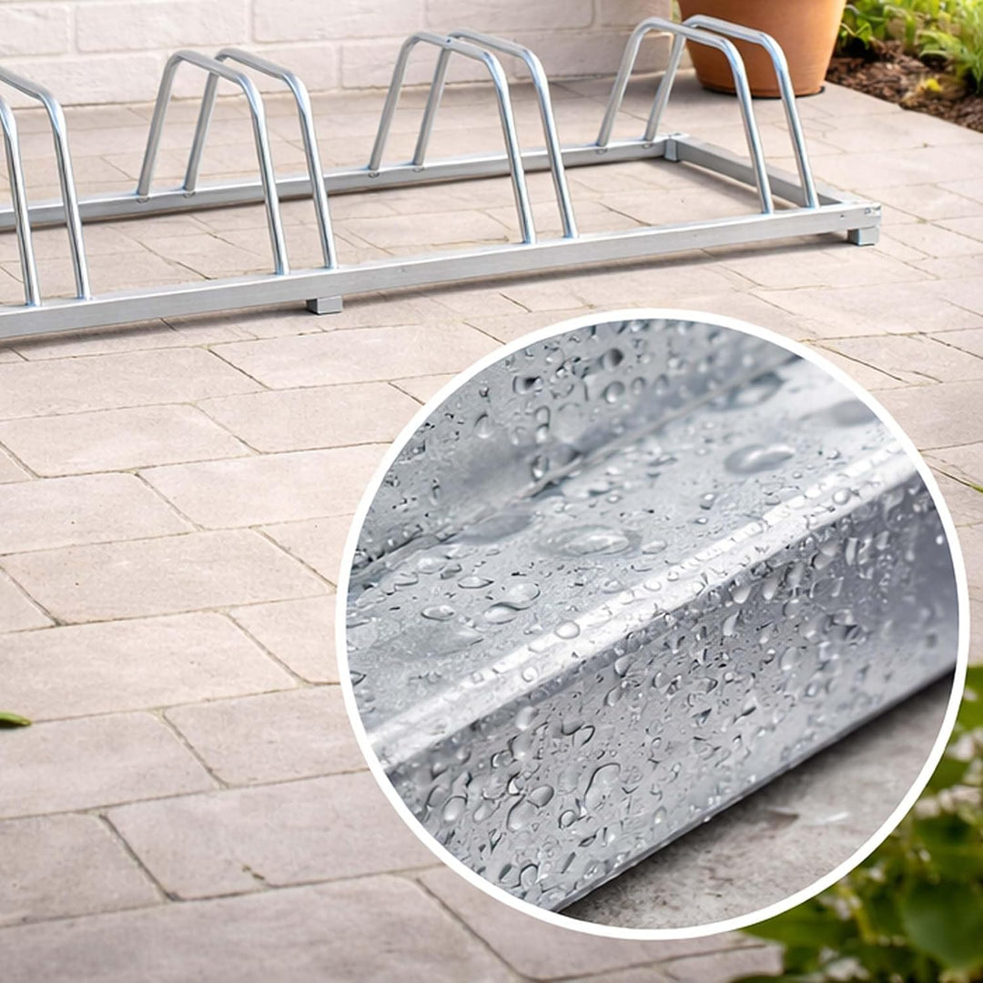 Fahrradständer für 4 Räder 124 x 39,5 x 19,5 cm verzinkt und für Wandmontage
