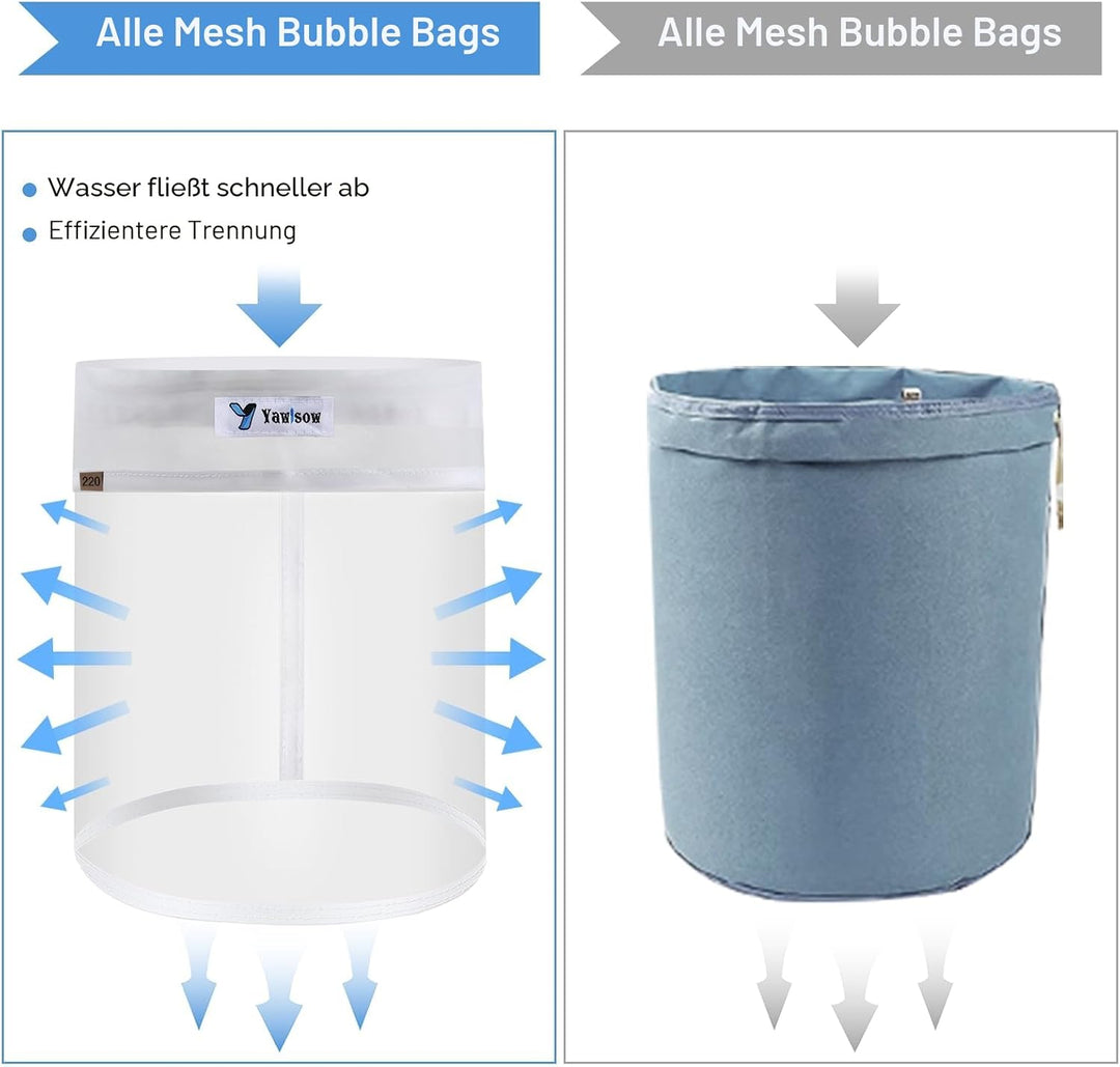 Bubble Bag 2 Gallone 220 Mikron All Mash Bubble Hash Bags Essenz Extraction Beutel Kit Filtertasche
