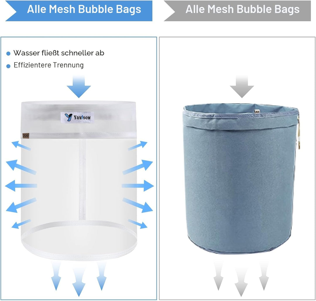 Bubble Bag 5 Gallone 220 Mikron All Mash Bubble Hash Bags Essenz Extraction Beutel Kit Filtertasche