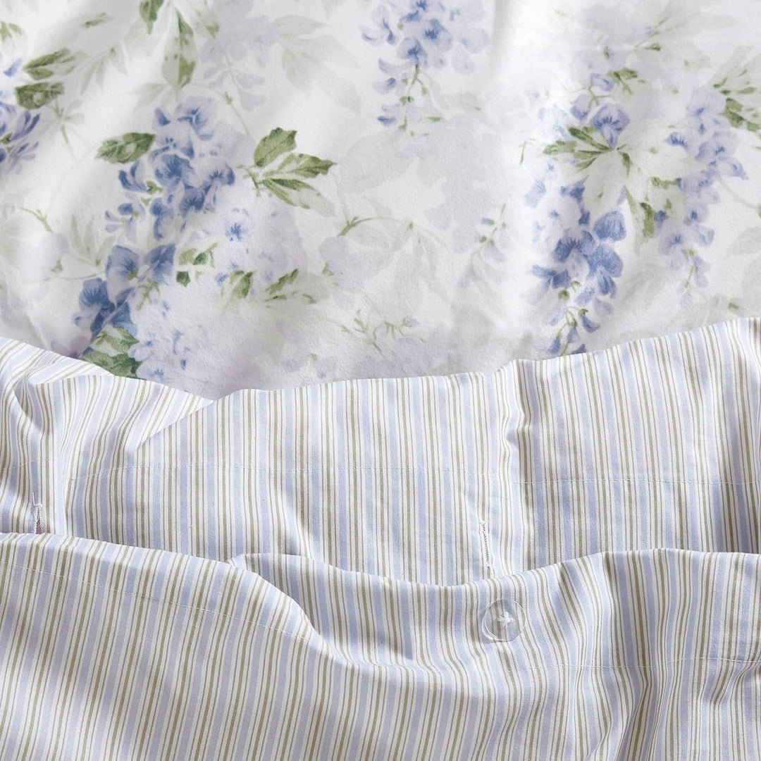Laura Ashley - King-Size-Bettbezug-Set, Plüsch-Samt-Bettwäsche-Set, Designer-Heimdekoration (Glyzini