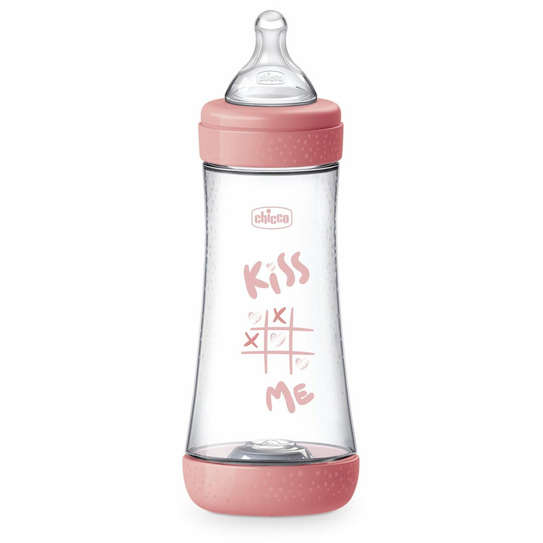 Chicco PERFECT 5 Anticolic Flasche 300 ml, Fast Flow Flasche 4 Monate + mit weichem Silikonsauger, B