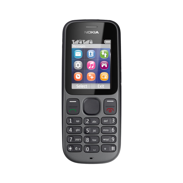 Nokia 101 Dual-SIM Handy (4.6 cm (1.8 Zoll) TFT-Bildschirm, vorinstallierte Spiele) schwarz, schwarz