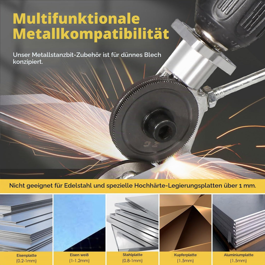 Elektrischer Bohrplattenschneider, Elektrischer Metallknabber Metallblechschneider Metal Nibbler Dri