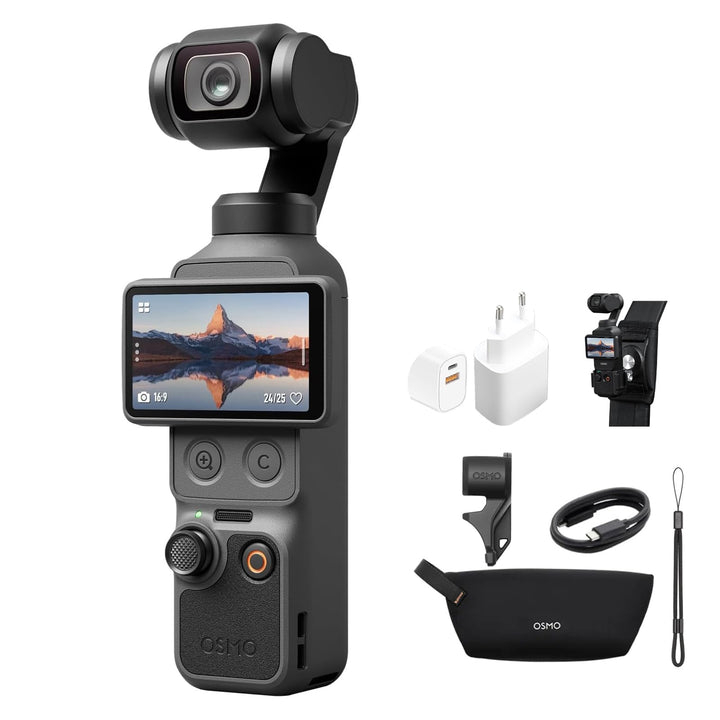 DJI Osmo Pocket 4 Standard Combo, Pocket Gimbal Vlog Kamera, 1″ CMOS und 4K/240fps, 3-Achsen-Stabili