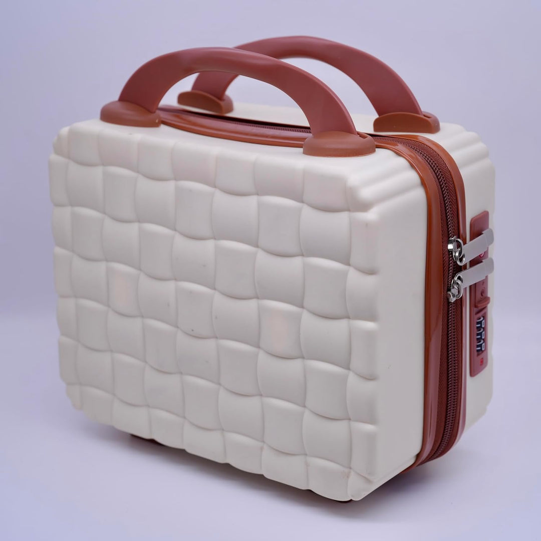 Schminkkoffer Hartschale 6,5L – Kosmetikkoffer Reise Organizer aus PP, Beauty Case mit Kofferschlauf