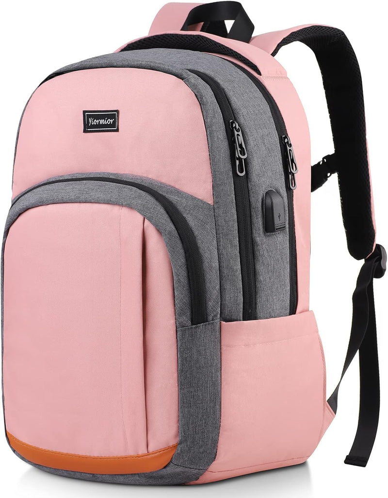 YIORMIOR Schulrucksack Mädchen Teenager, Rucksack Damen Schule Daypacks für 15.6 Zoll Laptop Rucksac