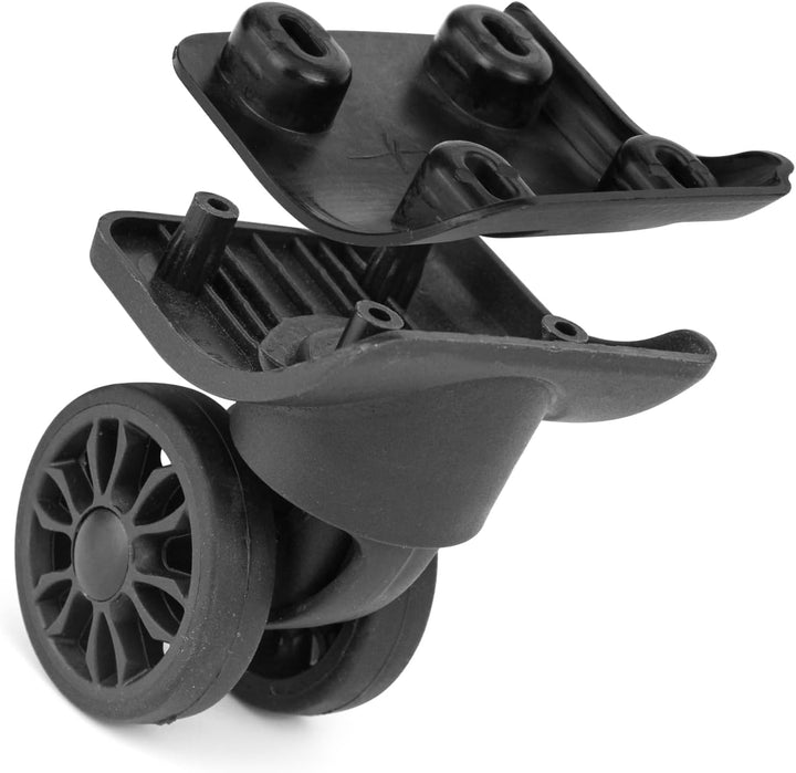 Koffer Ersatzrollen 1 Pair Schwarz Kofferrollen Schwenkräder Gepäckräder mit 4 Schraublöchern（V149-B