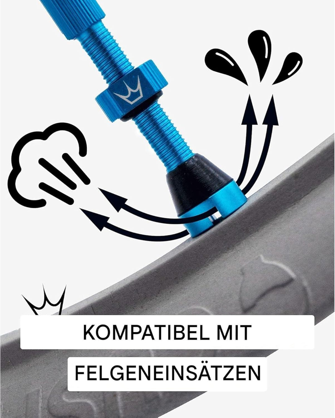 Peaty's XChris King (MK2) schlauchlose Ventile - Fahrradreifenventile 60 mm Braun, 60 mm Braun