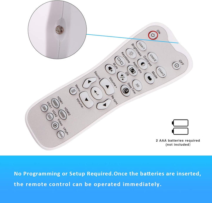 Aimdio BR-3003B Beamer Fernbedienung Für OPTOMA HD141X HD142X HD143X HD144X HD27 UHD60 UHD40 GT1080