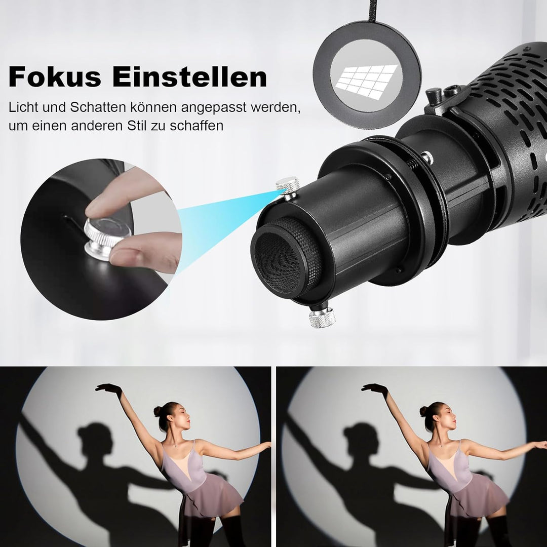 Godox SA-17 Optischer Snoot Bowens Mount Optical Kit mit Godox SA-P,GODOX SA-06,GODOX SA-05,GODOX SA