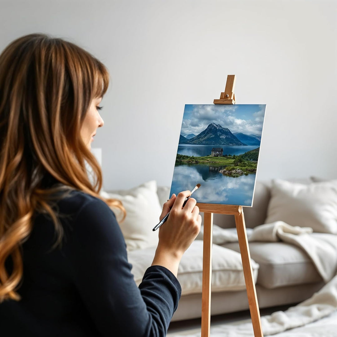 Belle Vous 7 Stk Blanko Leinwände – 30 x 30 cm – Bespannter Rahmen, Keilrahmen Leinwand Set für Küns