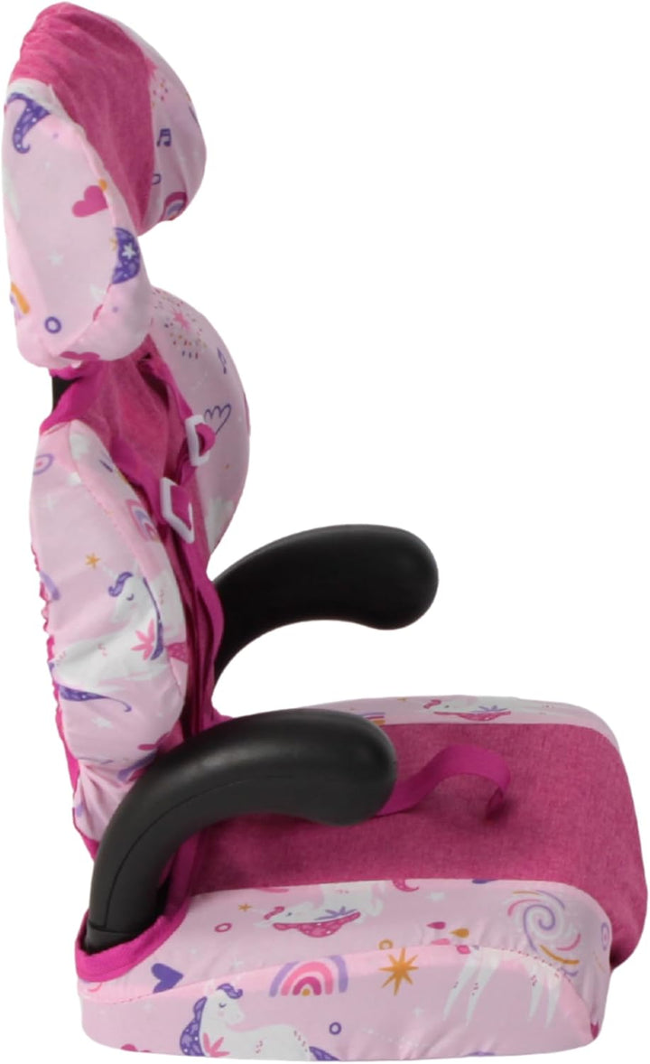 Bayer Chic 2000 - Puppenautositz für Babypuppen, Puppenzubehör, Autositz für Puppen, Einhorn, pink