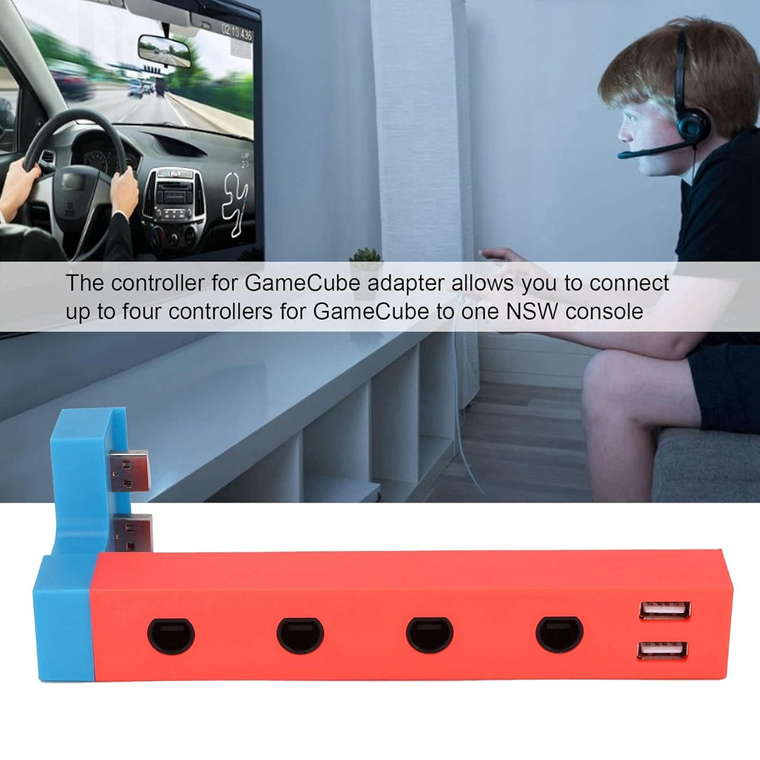 Sxhlseller Game Adapter, für Wired Controller Gamepad, für NSW Game Console, 4 Ports Adapter mit 2 U