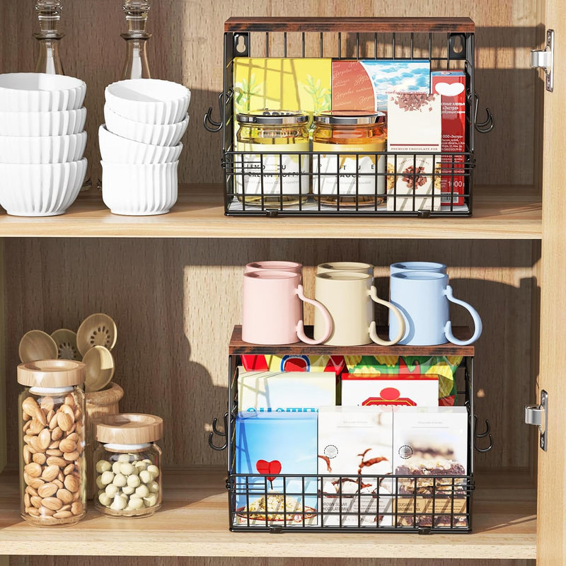 Wawocs Obstkorb Hängend Obstschale Obst Gemüse Aufbewahrung Wand Stapelbar Obstschale Etagere mit Ho