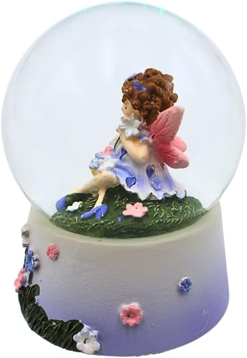 Dekohelden24 Schneekugel, Schüttelkugel, Fabelwesen - Schneekugel, Schneekugel mit Blumenmädchen, El